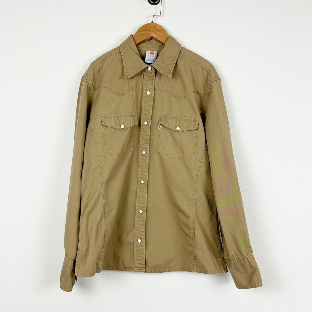 Carhartt Women's‎ Brown Western Button Down Size Large